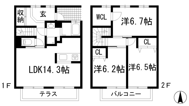 【間取り】 | Caruna川西池田