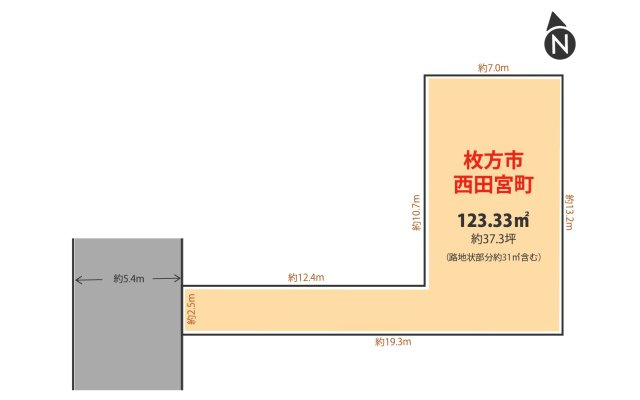 枚方市西田宮2階建て【ニモア-Nimore】の区画図