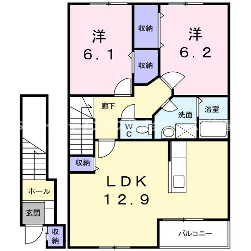 フレーズＡの間取り
