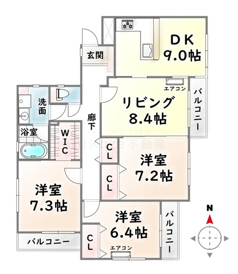 【間取り】 | ラフィネメゾン瑞穂【名古屋市賃貸・RC造】