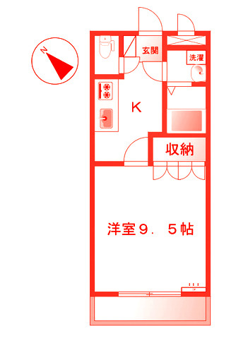 横浜市旭区さちが丘の賃貸マンションの間取り