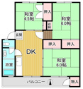 【間取り】 | ３DKの間取り　ライフスタイルに応じてリフォームが可能です。
