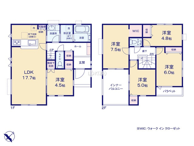 【間取り】 | 新築戸建／ふじみ野市元福岡１丁目（全2棟）