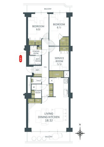 【間取り】虹ヶ丘マンション本館 