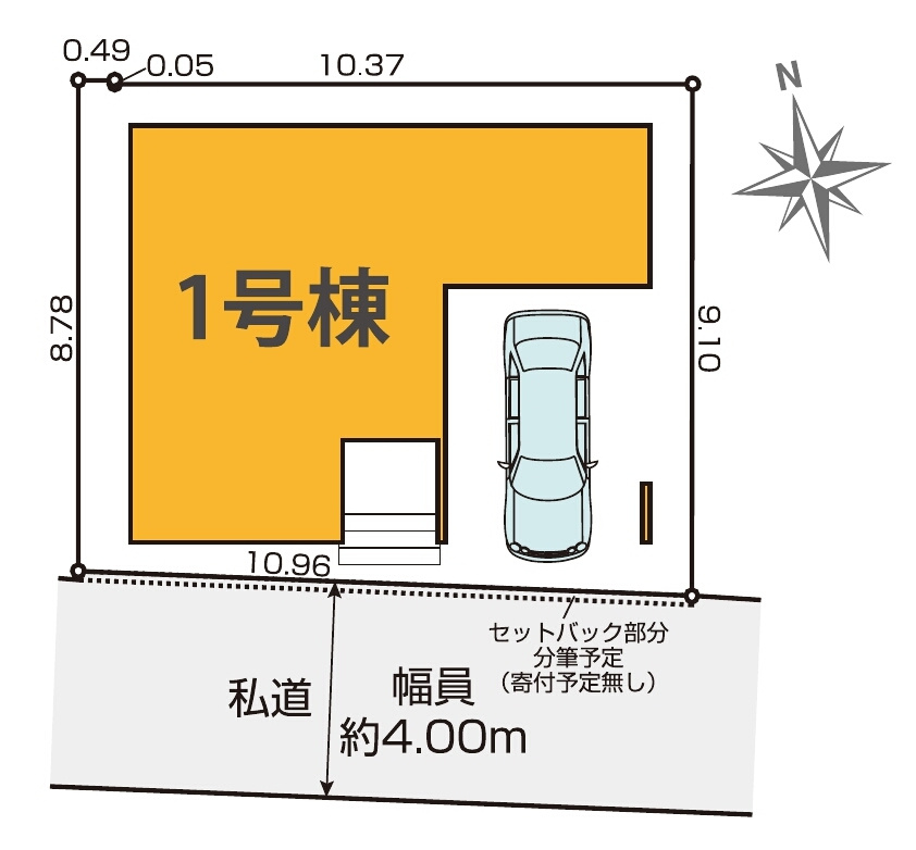 西東京市田無町1丁目　西武新宿線　田無駅　新築戸建の区画図