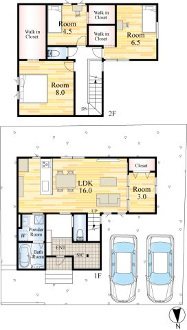 SUN COURTーサンコート－小倉南区志井１丁目【小倉南区　新築戸建て】の間取り|SUN COURTーサンコート－小倉南区志井１丁目【小倉南区　新築戸建て】