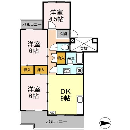 フジパレス米子の間取り