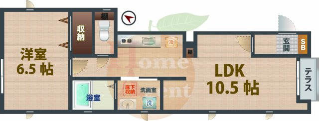 【間取り】 | エクセラン杉並 | 1LDKのお部屋です。