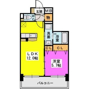 プレジデント正弥久留米駅前の間取り|使い勝手の良い間取りです♪