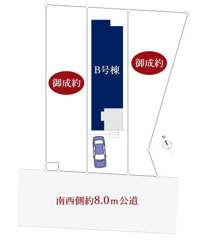 板橋区常盤台1丁目 全3棟 B号棟の区画図|大変ご好評につき最終1棟のご紹介です
ご見学はお早めに！