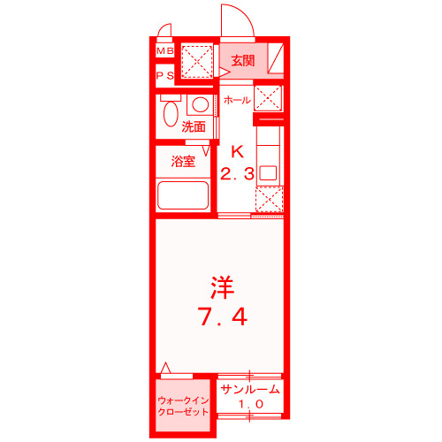 藤沢市辻堂５丁目の賃貸マンションの間取り|使いやすい間取りです♪