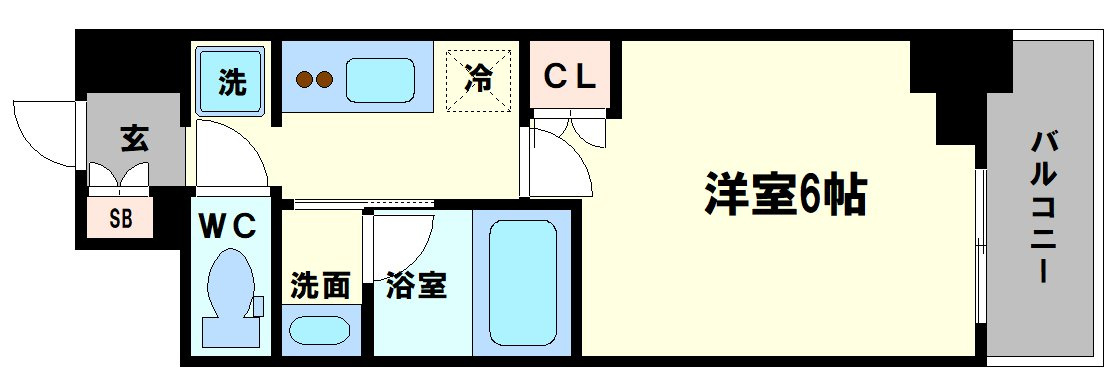 クレストコート靱公園ＴＨＥＣＬＡＳＳの間取り