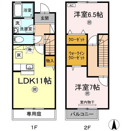 メゾンドールβ　G棟の間取り