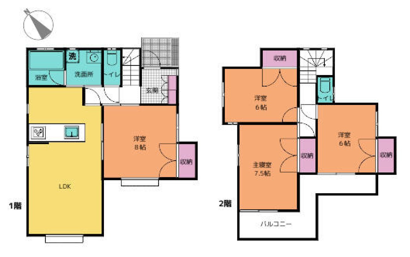 【中古戸建】本庄市小島南3丁目の間取り|■間取り図｜敷地面積：130.94（約39.6坪）　建物面積：100.19（約30.3坪）