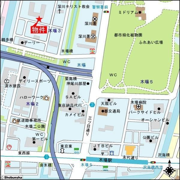 キバサンフラットの地図