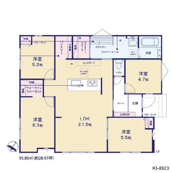 水戸市住吉町4期　新築戸建　5号棟の間取り