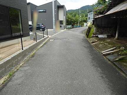 安佐北区口田南６丁目の前面道路含む現地写真