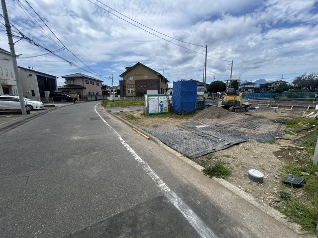 新築　前橋市川原町　2号棟の前面道路含む現地写真|南側接道幅員約6ｍ
