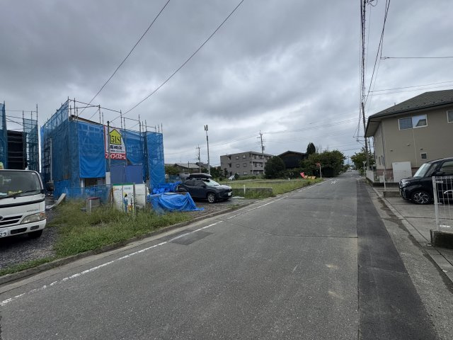 新築　前橋市川原町　2号棟の前面道路含む現地写真|南側接道幅員約6ｍ