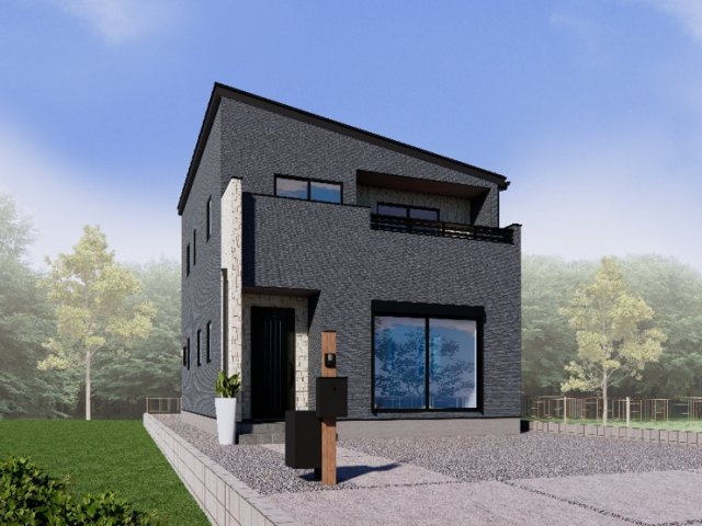 新築　前橋市川原町　2号棟の玄関|ポストと一体型のTVモニターホンでセキュリティ安心！嬉しい宅配ボックス付き♪