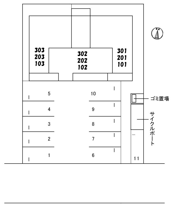 ヴィーナスコート西崎の区画図