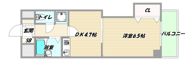 大阪市淀川区西三国１丁目の賃貸マンションの間取り
