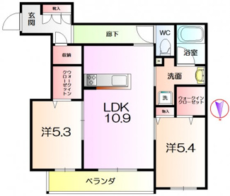 【間取り】 | グレイスカーサ三国ヶ丘