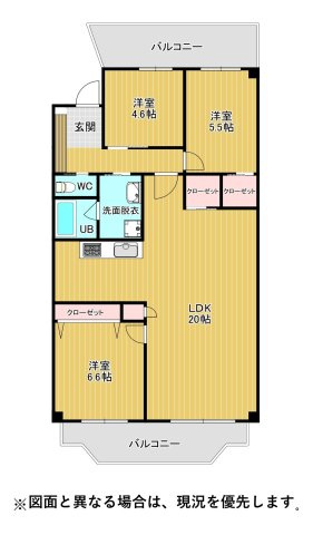 【間取り】 | 日商岩井リバーサイドマンションA棟☆仲介手数料無料☆