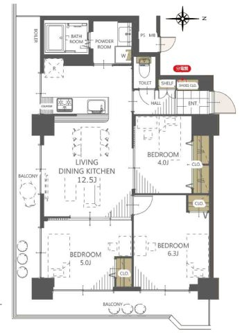 レック亀戸グリーンマンションの間取り|6階部分・南東角部屋住戸につきまして日当たり・通風・眺望良好。新規リノベーションマンション。アフターサービス保証付き・24時間365日緊急対応サービスでご購入後も安心して暮らせます。