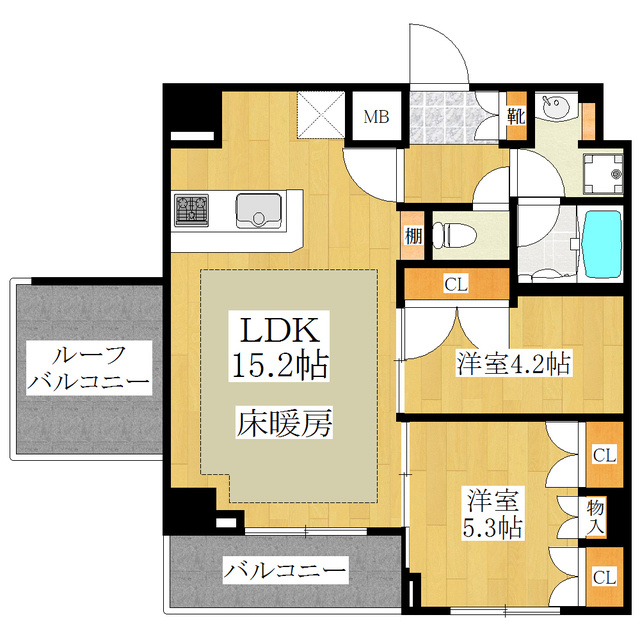 ステージグランデ尾久の間取り|２面バルコニーのお部屋です★