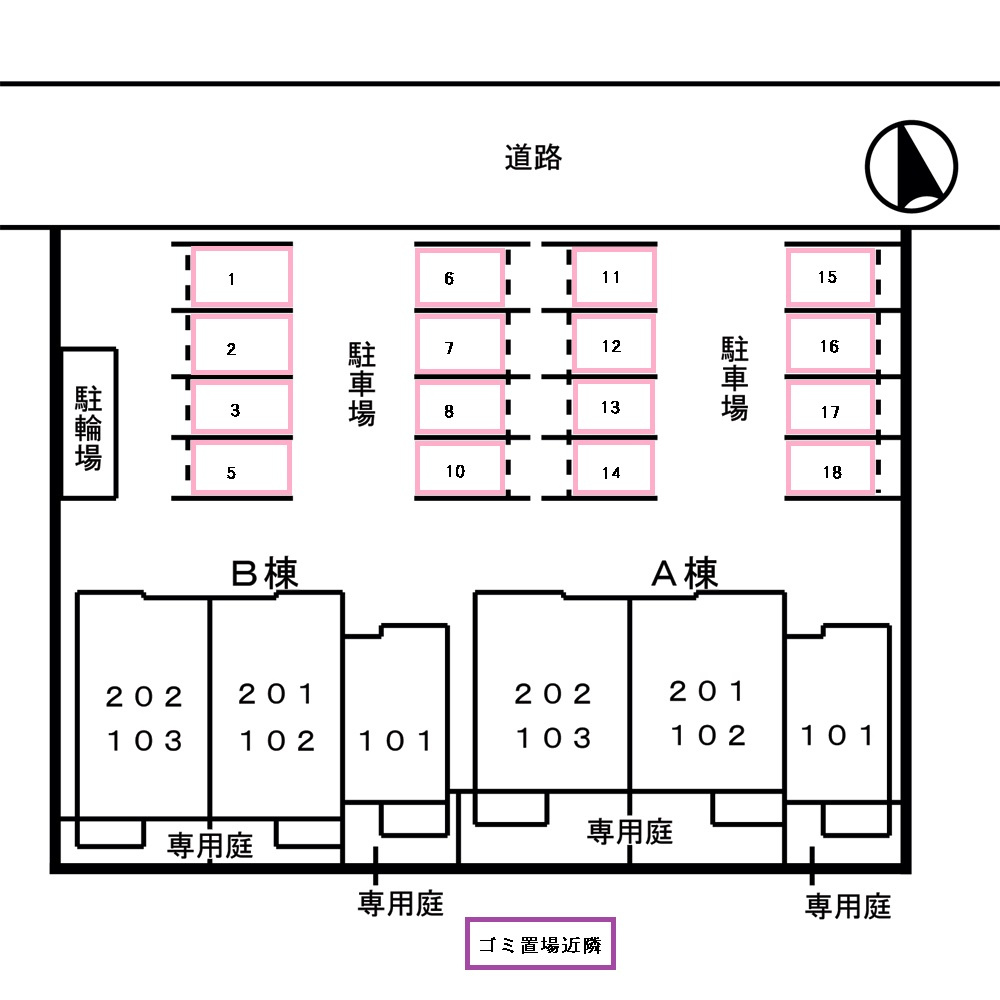 フレイムＢの区画図