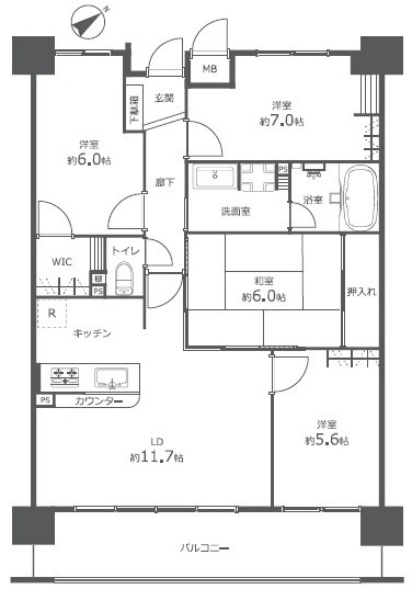 ローレルコート古江の間取り