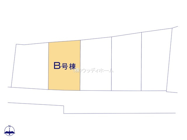 春日部市粕壁東4丁目　新築一戸建て　B号棟の区画図