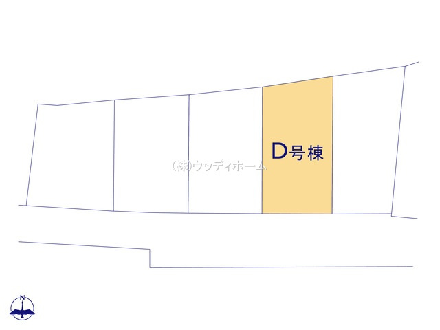春日部市粕壁東4丁目　新築一戸建て　D号棟の区画図