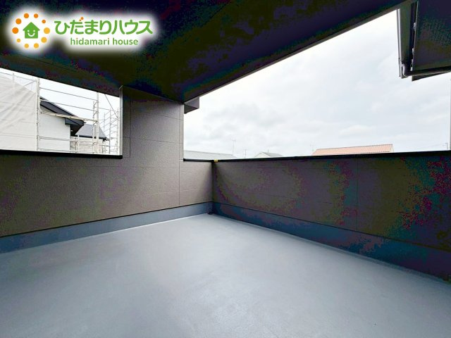 【バルコニー】 | ひたちなか市市毛4期　新築戸建　1号棟 | お布団など大きいものも、充分に干せる広さがございます。人気のベランピングも楽しめる広さ！自宅のアウトドア空間でゆったり過ごせます。