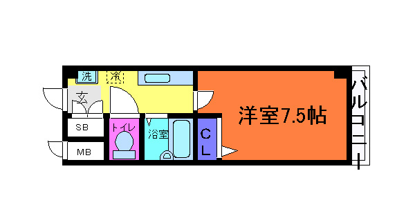 ブロスコート六甲Ⅱの間取り