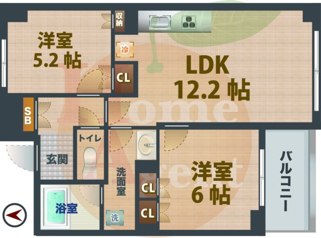 【間取り】 | エーデル練馬 | 2LDKのお部屋です。