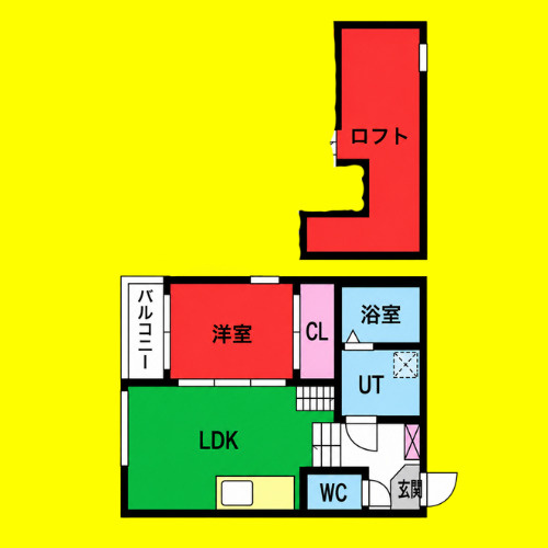 本陣テラス　名古屋市賃貸　仲介手数料無料の間取り