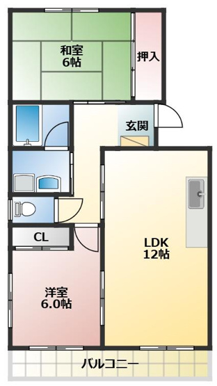 【間取り】 | レ・セゾン菰口A