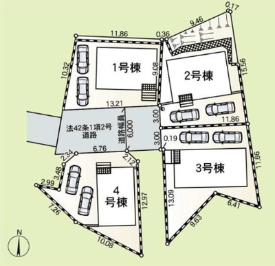 【区画図】 | 藤沢市大鋸第23 新築戸建 全4棟