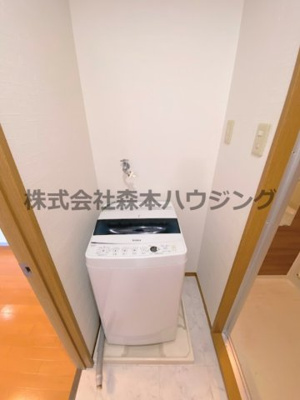 【設備】 | 　グランドハイツ2番館 | 室内洗濯機置き場です
※希望者に家電（洗濯機）設備サービス！