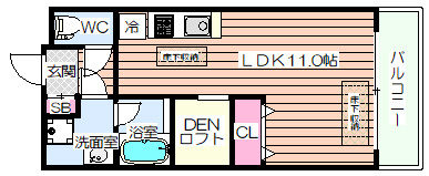 【間取り】 | ＡＲＲＯＷ　ＦＩＥＬＤＳ壱番館
