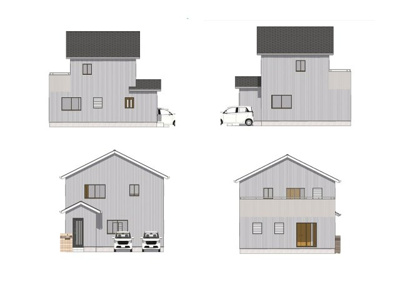 【外観】 | 龍安寺五反田町　建築条件無し売土地 | 建物参考プランズ図
