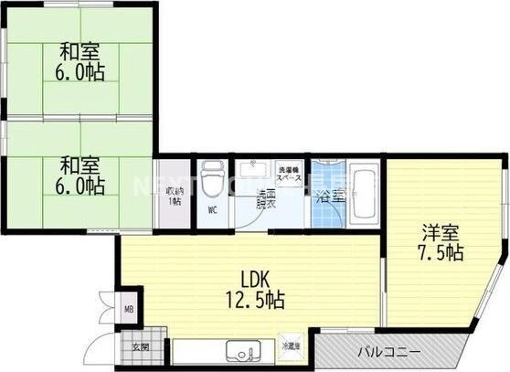 レジェル住之江の間取り