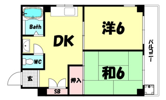 【間取り】 | ハイツ新神戸