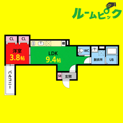 LOTUS(ロータス)　名古屋市賃貸　仲介手数料無料の間取り