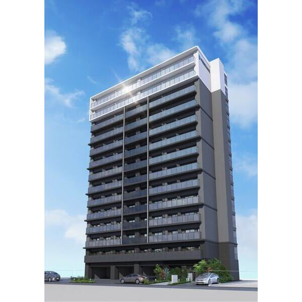 プレリス鶴見緑地グランガーデリア　仲介手数料無料の外観パース