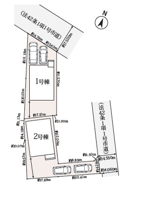 伊勢原市田中2期　新築戸建　全2棟2号棟の区画図