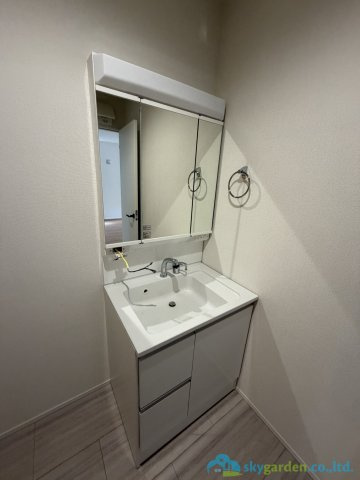 伊勢原市田中2期　新築戸建　全2棟2号棟の独立洗面台