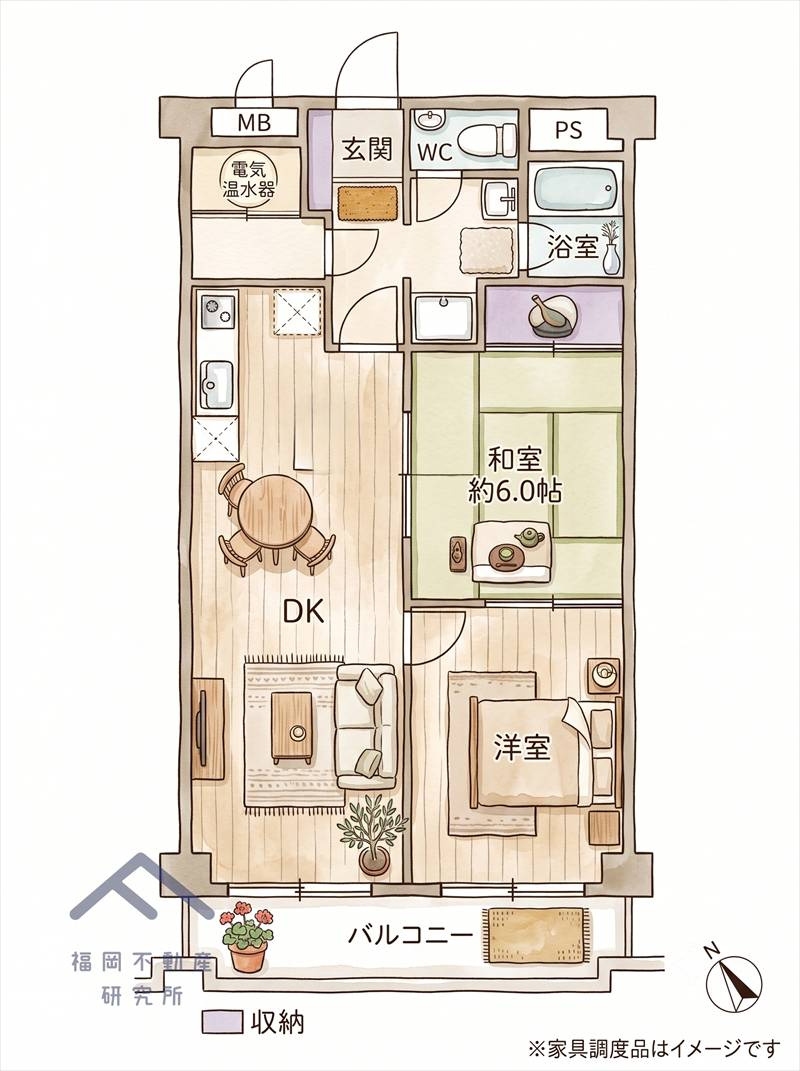 グリーンハイツ輝国の間取り